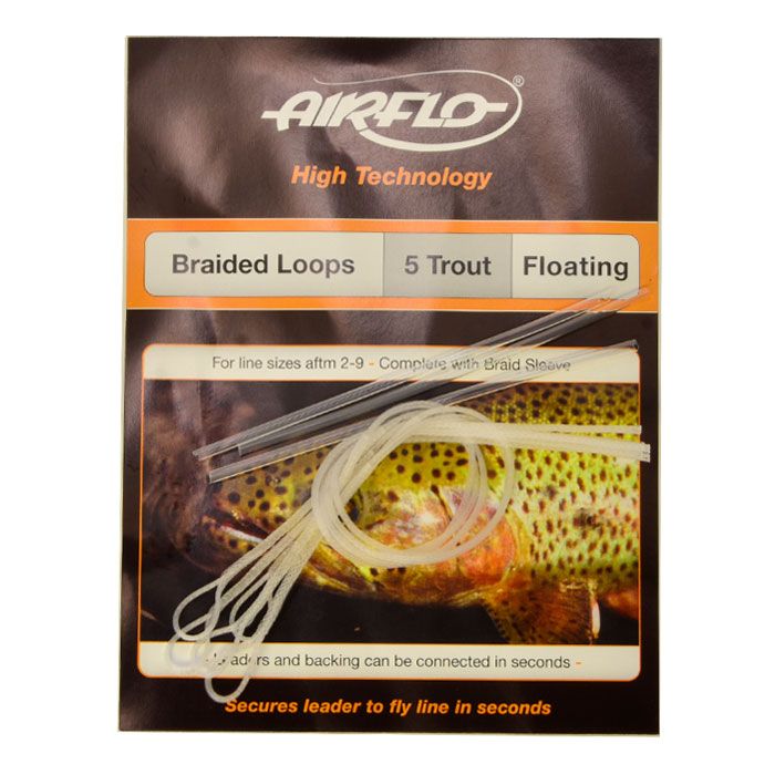 Airflo Braided Loops Salmon x3 Per Pack Sinking Fly Fishing Floating 